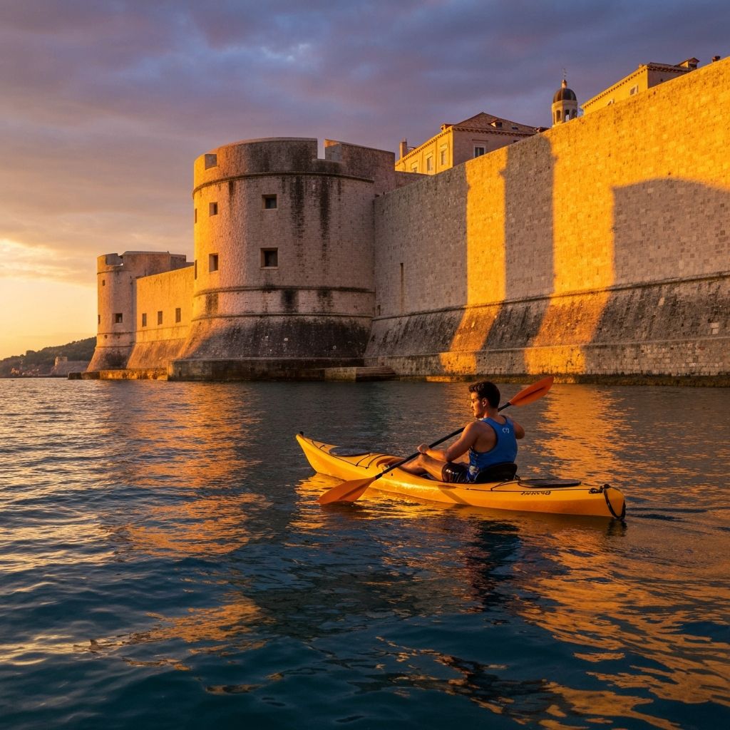 Sunset Kayak Along Dubrovnik Walls
